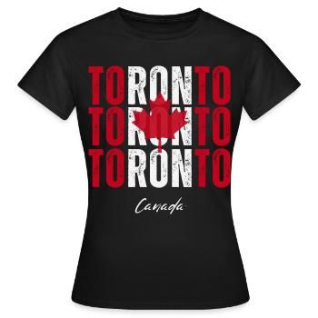 Toronto, Canada, j’adore Toronto - T-shirt Femme - noir - Devant - AI Model Female 172 dark (172cm)