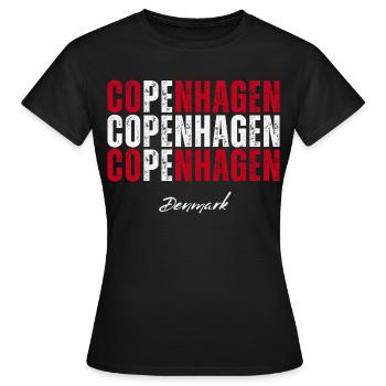 Copenhague Danemark, souvenir de Copenhague - T-shirt Femme - noir - Devant - AI Model Female 172 dark (172cm)