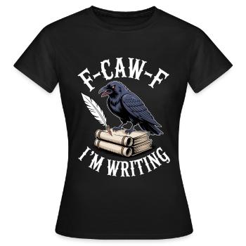Raven quill and scrolls - Women's T-Shirt - black - Front - AI Model Female 172 dark (172cm)