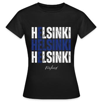 Helsinki Finlande, un souvenir d’Helsinki - T-shirt Femme - noir - Devant - AI Model Female 172 dark (172cm)