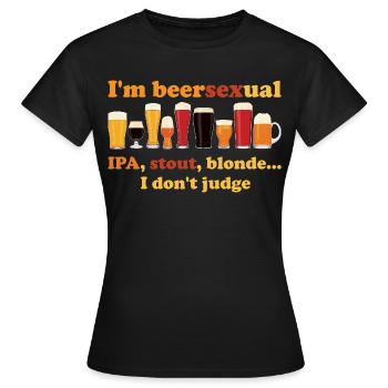 Je Suis Beersexual Buveur De Bières - T-shirt Femme - noir - Devant - AI Model Female 172 dark (172cm)