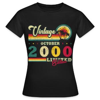 2000 October 2000 Jubilee October 2000 - Women's T-Shirt - black - Front - AI Model Female 172 dark (172cm)