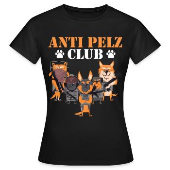Protection des animaux CLUB ANTI FOURRURE Anti Fourrure Drôle - T-shirt Femme - noir - Devant - AI Model Female 172 dark (172cm)