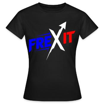 Frexit Bleu blanc rouge - T-shirt Femme - noir - Devant - AI Model Female 172 dark (172cm)