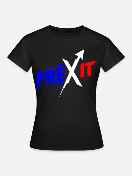 Frexit Blau Weiß Rot - Frauen T-Shirt - Schwarz