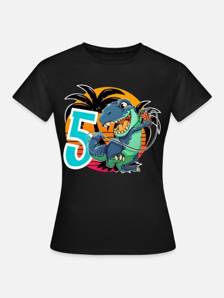 5 T Rex - Frauen T-Shirt - Schwarz