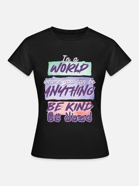 ASL Dolmetscher Gebärdensprache - Frauen T-Shirt - Schwarz