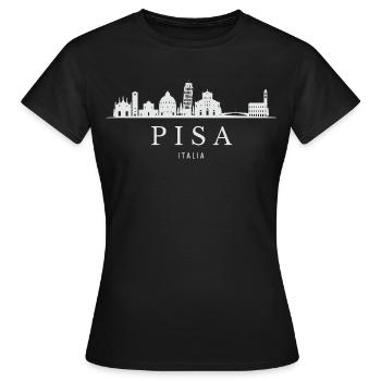 Horizon de Pise, Pise Italie - T-shirt Femme - noir - Devant - AI Model Female 172 dark (172cm)
