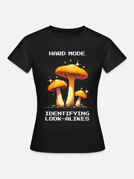 Hard Mode: Doppelgänger bestimmen | Pilze - Frauen T-Shirt - Schwarz