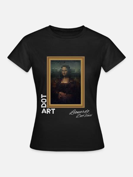 Mona Lisa Punkte - Frauen T-Shirt - Schwarz