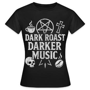 Café torréfié foncé Musique Noir foncé - T-shirt Femme - noir - Devant - AI Model Female 172 dark (172cm)
