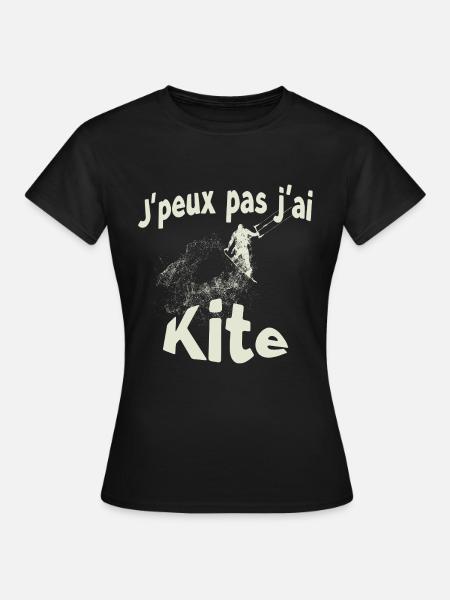 Ich kann nicht kiten - Frauen T-Shirt - Schwarz