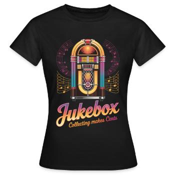 Jukebox Collectors Jukebox Collecting Makes Cents - Women's T-Shirt - black - Front - AI Model Female 172 dark (172cm)