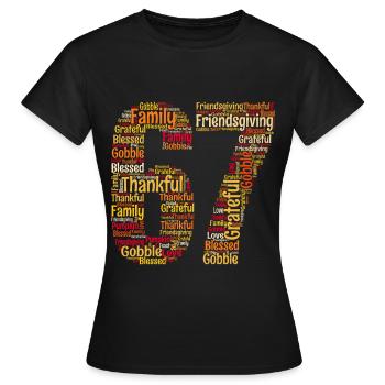 Thanksgiving 67 Memes – Gen Alpha Slang - Women's T-Shirt - black - Front - AI Model Female 172 dark (172cm)