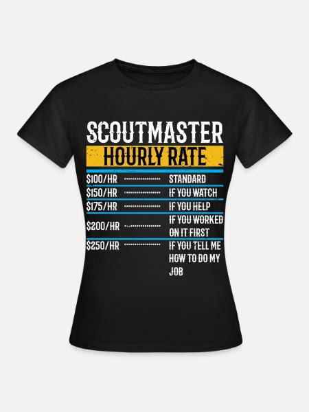 Scoutmaster Vintage Taux horaire - T-shirt Femme - noir