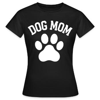 Dog Mom Dog Paw Animal Lover Saying Design - Women's T-Shirt - black - Front - AI Model Female 172 dark (172cm)