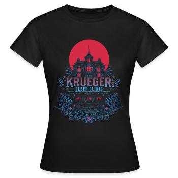 La clinique des cauchemars - T-shirt Femme - noir - Devant - AI Model Female 172 dark (172cm)