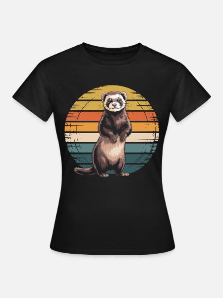 Frettchen - Frauen T-Shirt - Schwarz