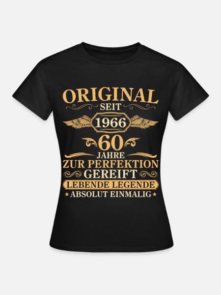 Original 1966 Jahrgang 60. Geburtstag Geschenk - Frauen T-Shirt - Schwarz