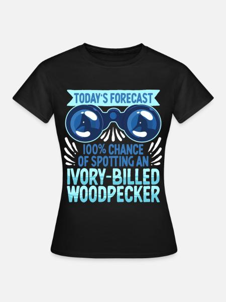Elfenbein Specht Vogelbeobachter - Frauen T-Shirt - Schwarz