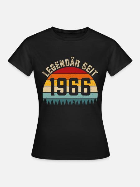 Legendär seit 1966 – Jahrgang 1966 - Frauen T-Shirt - Schwarz