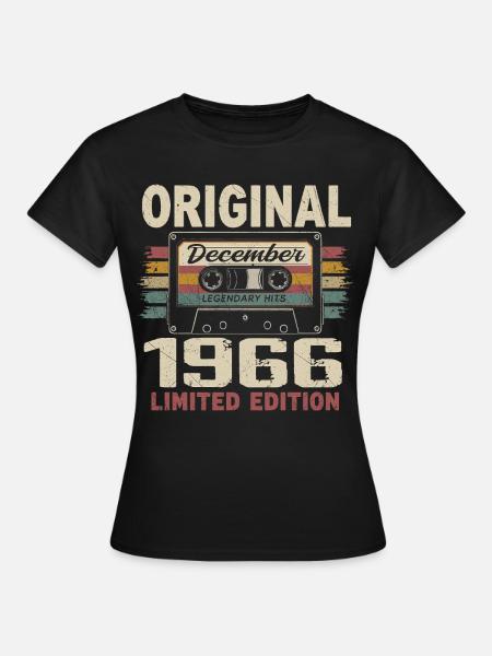 Cadeau D'anniversaire Décembre 1966 - Dame-T-shirt - sort
