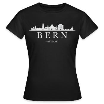 Silhouette de Berne, Berne Suisse - T-shirt Femme - noir - Devant - AI Model Female 172 dark (172cm)