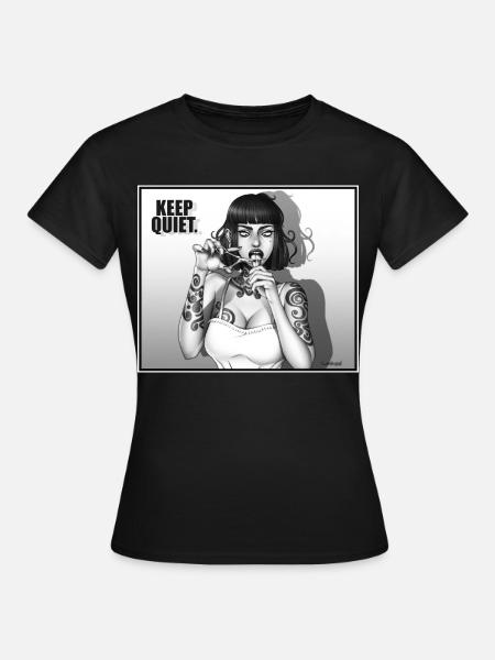 KEEP_QUIET - Frauen T-Shirt - Schwarz