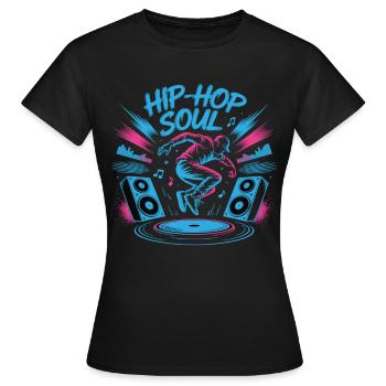 Streetdance Beat – Urban DJ Music Design - T-shirt Femme - noir - Devant - AI Model Female 172 dark (172cm)