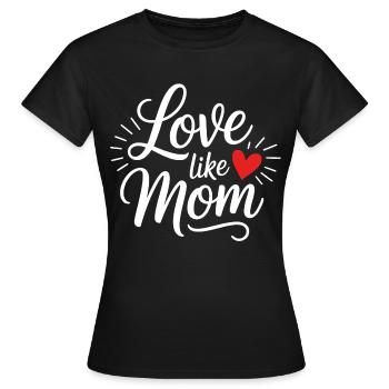 Amour comme maman lettrage coeur - T-shirt Femme - noir - Devant - AI Model Female 172 dark (172cm)