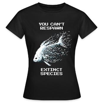 No respawn for extinct species | Species conservation - Women's T-Shirt - black - Front - AI Model Female 172 dark (172cm)
