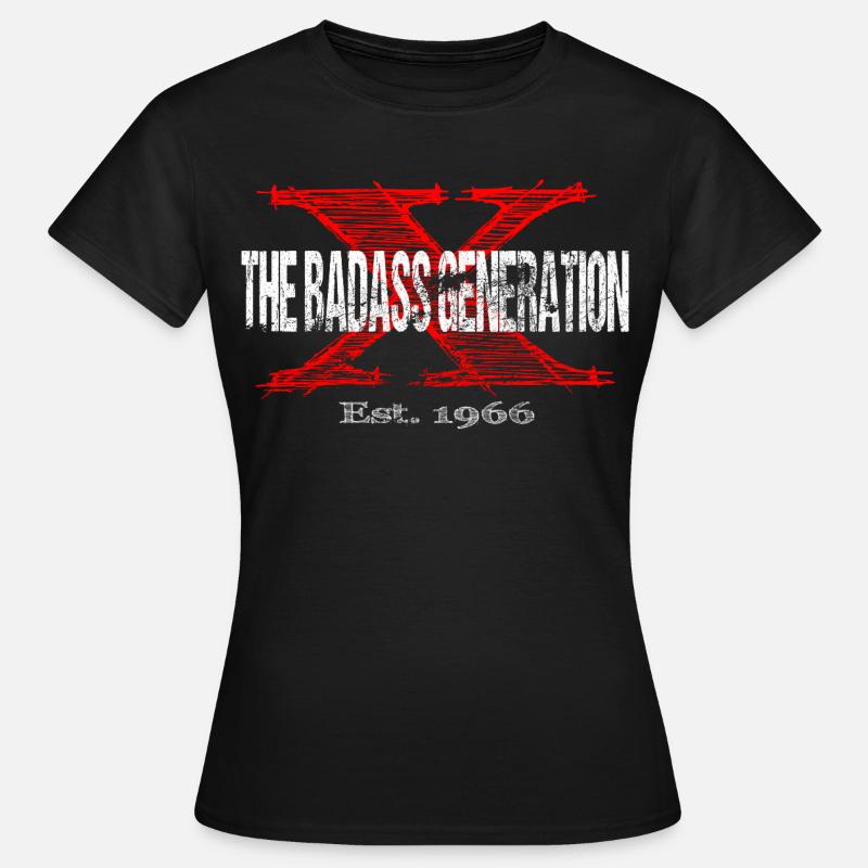 Generation X 1966  Retro - Frauen T-Shirt - Schwarz