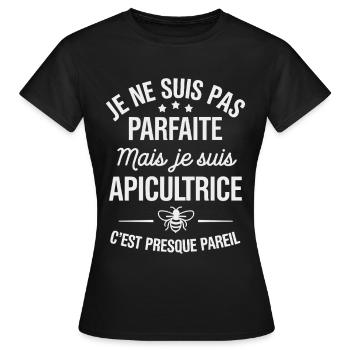 I'm not perfect but I'm a beekeeper - Women's T-Shirt - black - Front - AI Model Female 172 dark (172cm)