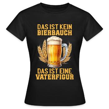 Vatertag DAS IST KEIN BIERBAUCH DAS IST VATERFIGUR - Frauen T-Shirt - Schwarz - Vorne - AI Model Female 172 dark (172cm)