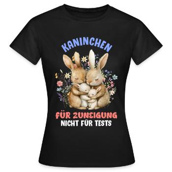 Bien-être animal LAPINS POUR L’ADDICTION PAS POUR LES TESTS - T-shirt Femme - noir - Devant - AI Model Female 172 dark (172cm)