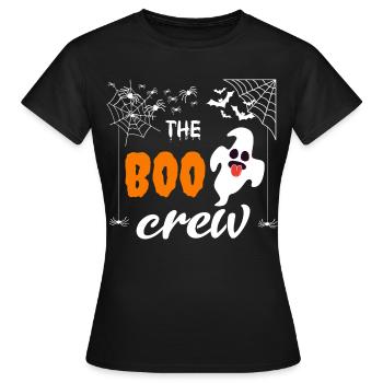 The Boo Crew Funny Halloween Ghost Costume Top - Women's T-Shirt - black - Front - AI Model Female 172 dark (172cm)