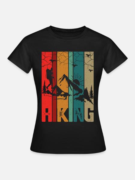 Wandern - Frauen T-Shirt - Schwarz