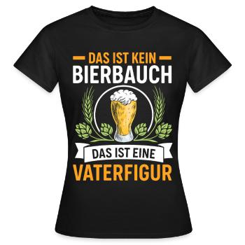 Bald Papa DAS IST KEIN BIERBAUCH DAS IST EINE - Frauen T-Shirt - Schwarz - Vorne - AI Model Female 172 dark (172cm)