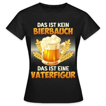 Bald Papa KEIN BIERBAUCH ABER VATERFIGUR - Frauen T-Shirt - Schwarz - Vorne - AI Model Female 172 dark (172cm)