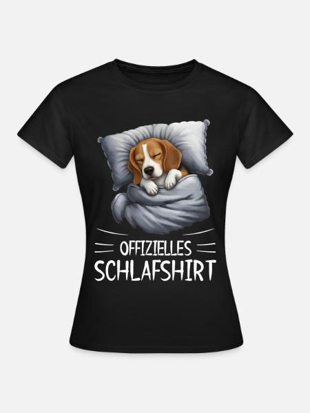 Chemise de nuit officielle Beagle Dog - T-shirt Femme - noir