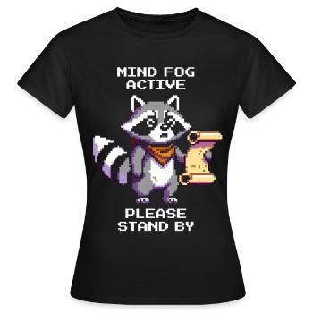 Gehirnnebel aktiv | Bitte kurz Geduld - Frauen T-Shirt - Schwarz - Vorne - AI Model Female 172 dark (172cm)
