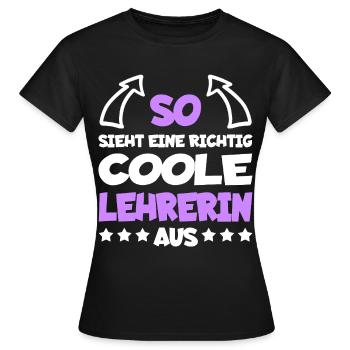 Vraiment cool professeur drôle dire cadeau - T-shirt Femme - noir - Devant - AI Model Female 172 dark (172cm)