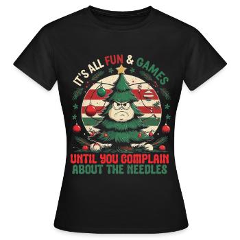 Weihnachtsbaum Züchter - Frauen T-Shirt - Schwarz - Vorne - AI Model Female 172 dark (172cm)
