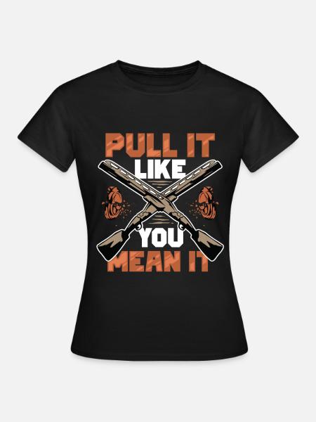 Tontaubenschießen Wurfscheibenschießen - Frauen T-Shirt - Schwarz