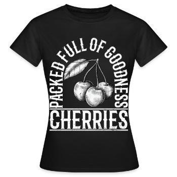 Rempli de cerises de qualité - T-shirt Femme - noir - Devant - AI Model Female 172 dark (172cm)