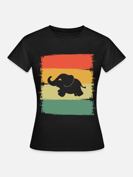 Elefant - Frauen T-Shirt - Schwarz