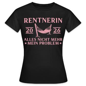 Pensioner 2026 Colleague Farewell Pension - Women's T-Shirt - black - Front - AI Model Female 172 dark (172cm)