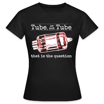 Tube or not Tube - rot - Frauen T-Shirt - Schwarz - Vorne - AI Model Female 172 dark (172cm)