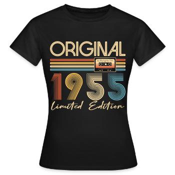 70th Birthday 70 Years Original 1955 - Women's T-Shirt - black - Front - AI Model Female 172 dark (172cm)