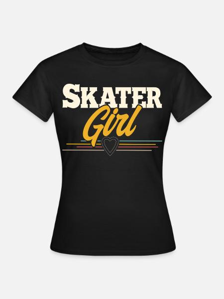 Skater Girl - Frauen T-Shirt - Schwarz